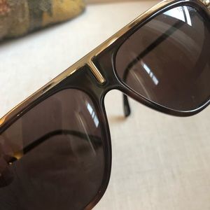 Tom Ford Tortoiseshell Sunglasses with Gold Detail
